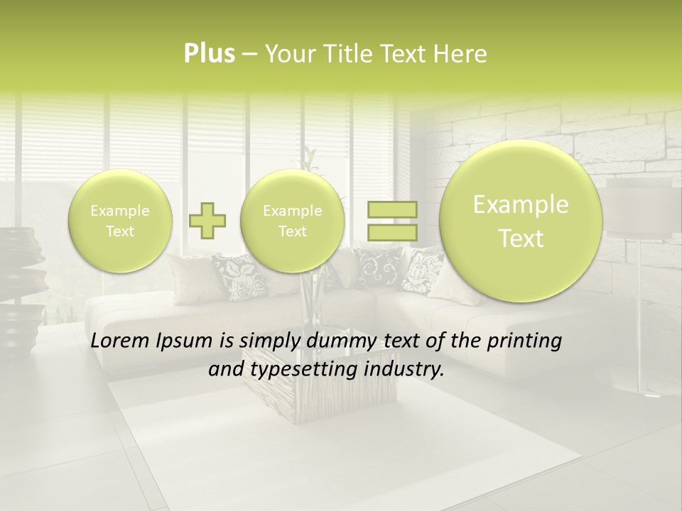 Modern Loft With Living Room PowerPoint Template