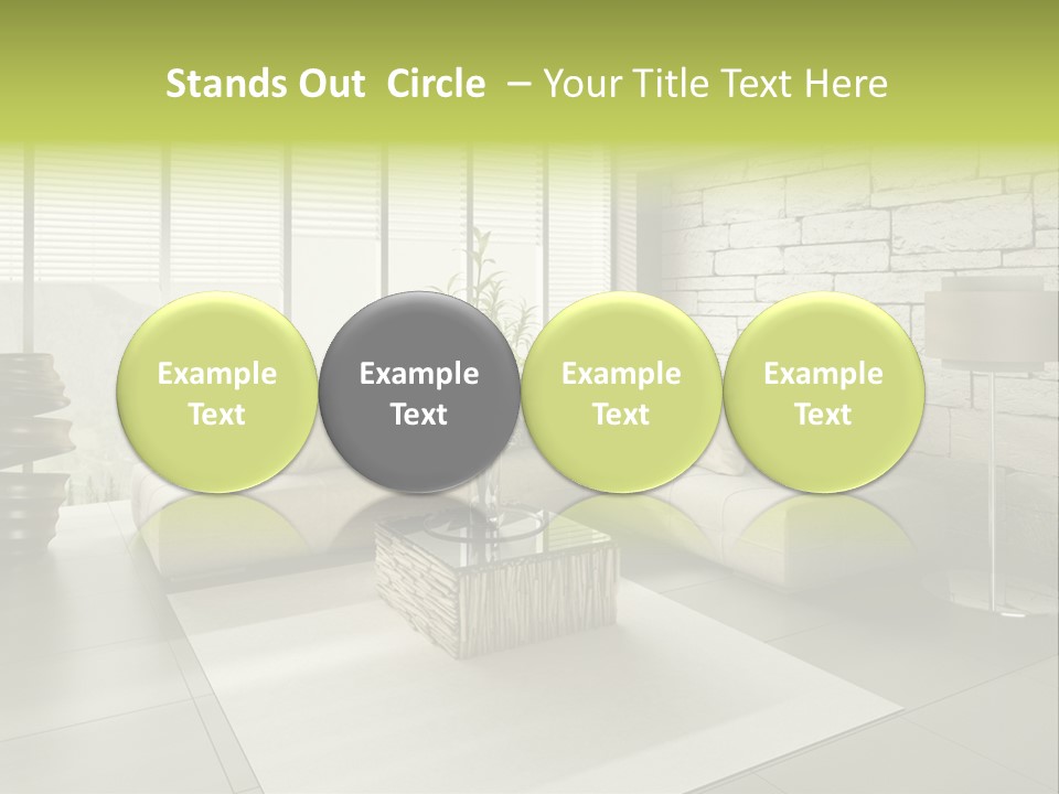 Modern Loft With Living Room PowerPoint Template