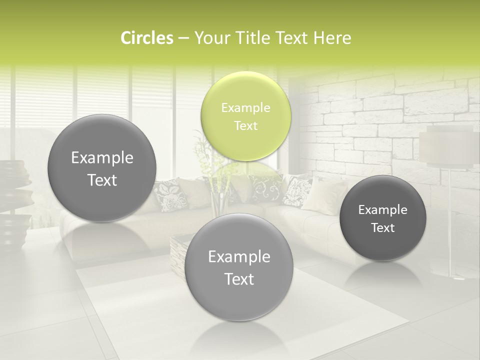 Modern Loft With Living Room PowerPoint Template