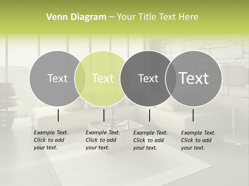 Modern Loft With Living Room PowerPoint Template