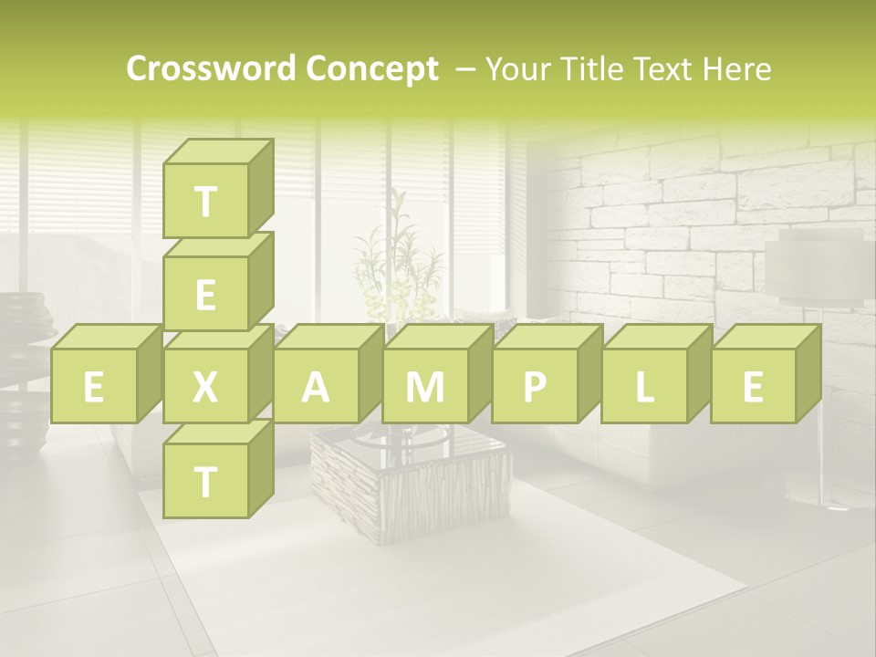 Modern Loft With Living Room PowerPoint Template