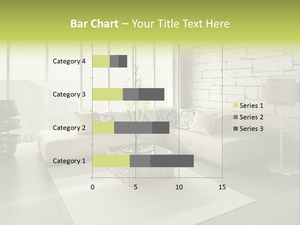 Modern Loft With Living Room PowerPoint Template