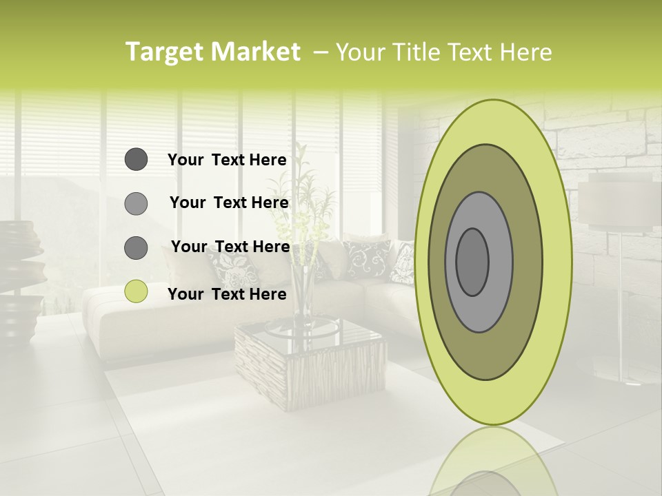 Modern Loft With Living Room PowerPoint Template