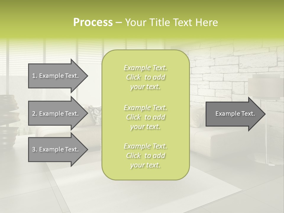 Modern Loft With Living Room PowerPoint Template