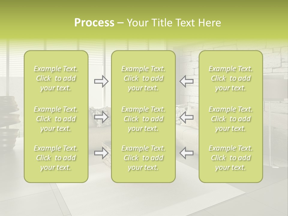 Modern Loft With Living Room PowerPoint Template