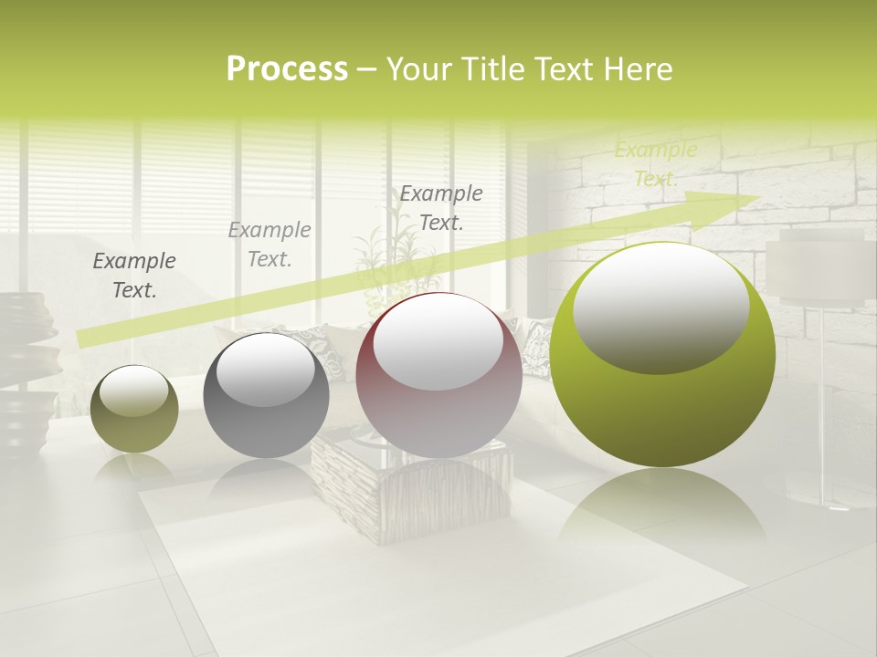 Modern Loft With Living Room PowerPoint Template