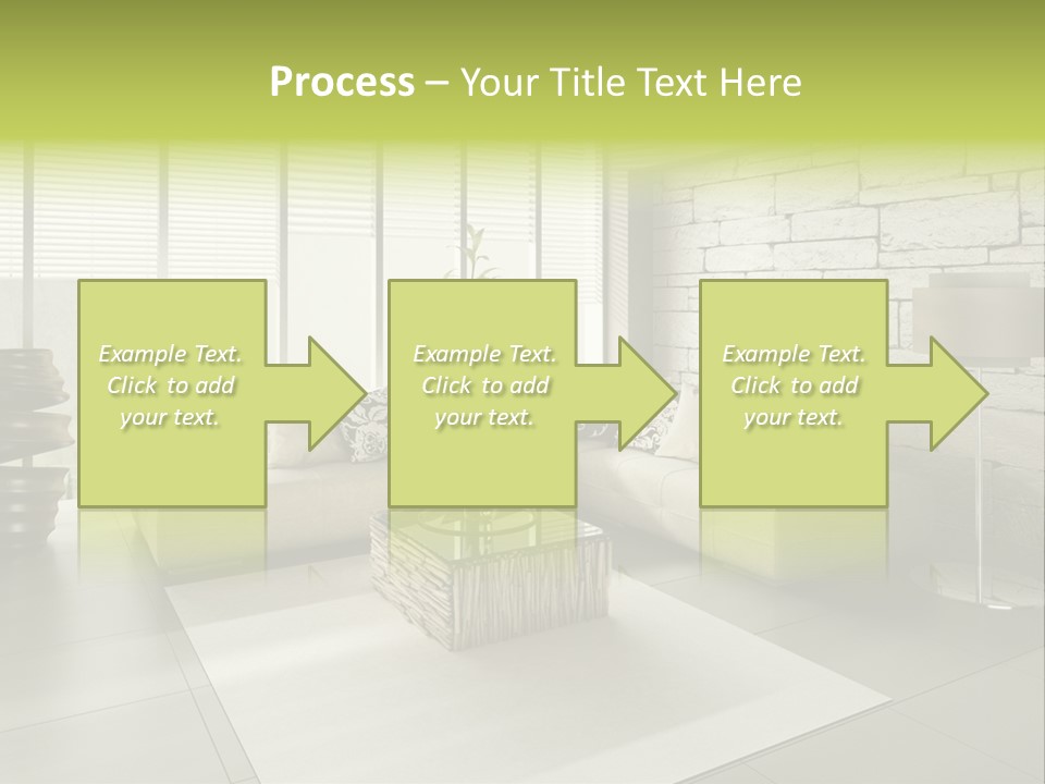 Modern Loft With Living Room PowerPoint Template