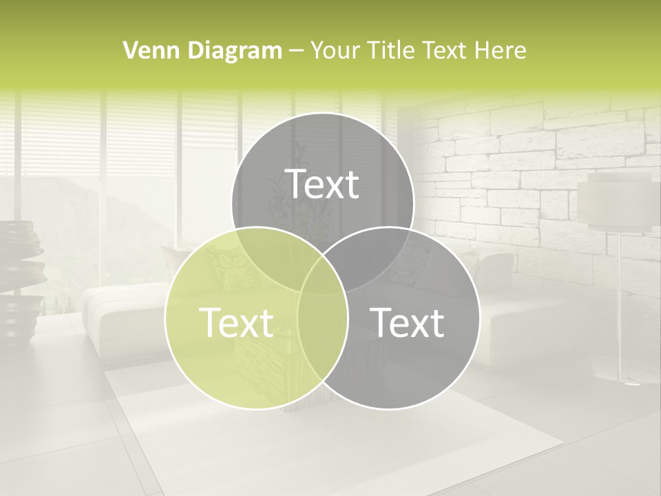 Modern Loft With Living Room PowerPoint Template