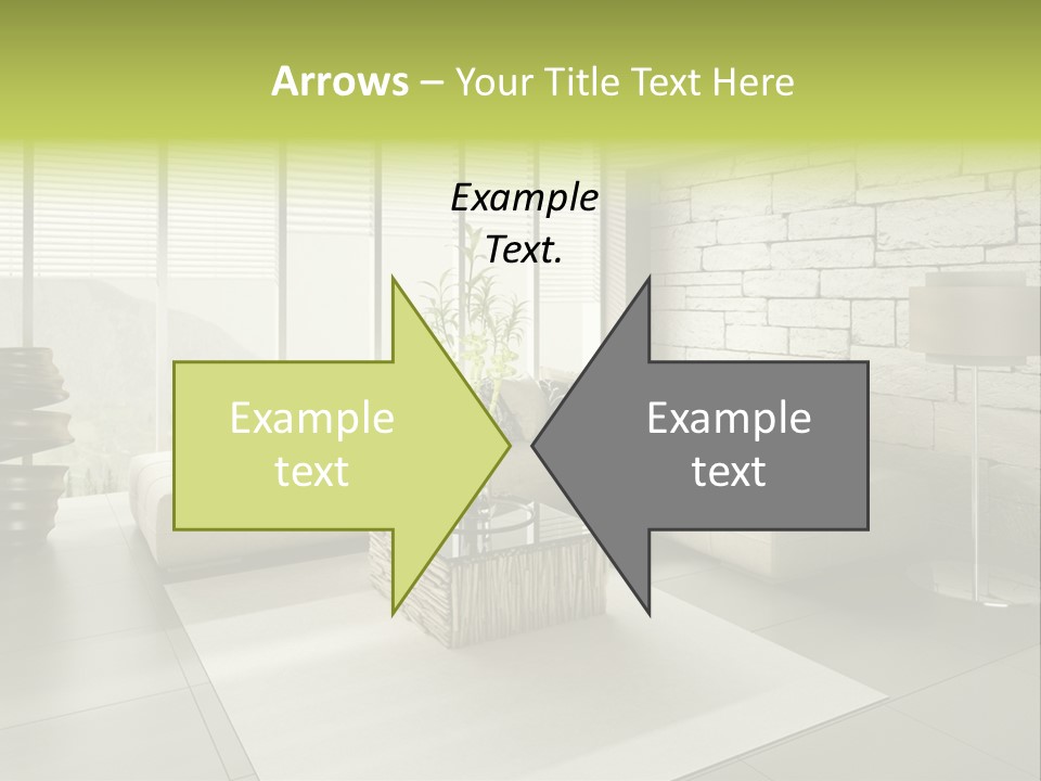 Modern Loft With Living Room PowerPoint Template
