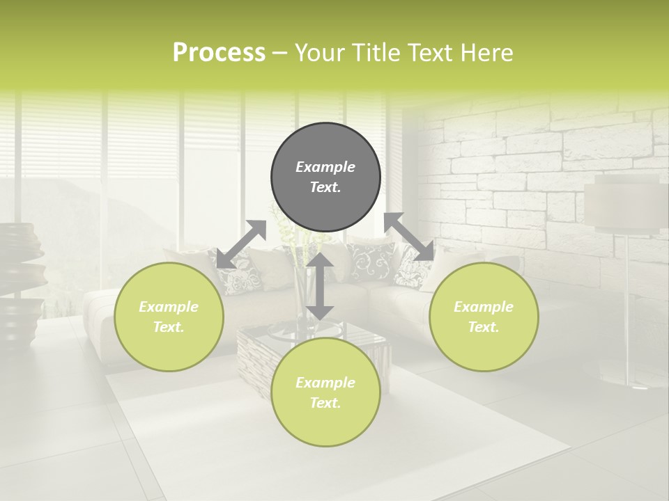 Modern Loft With Living Room PowerPoint Template