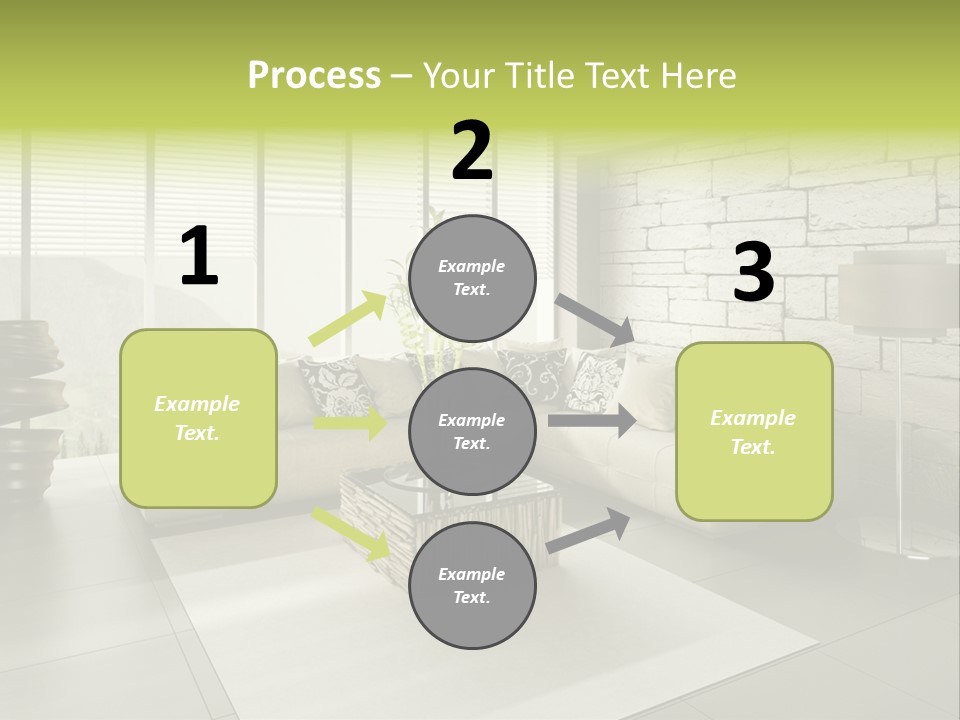 Modern Loft With Living Room PowerPoint Template