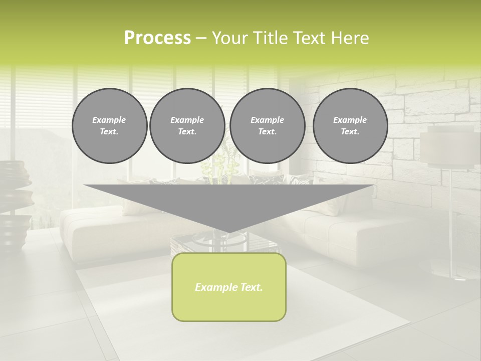 Modern Loft With Living Room PowerPoint Template