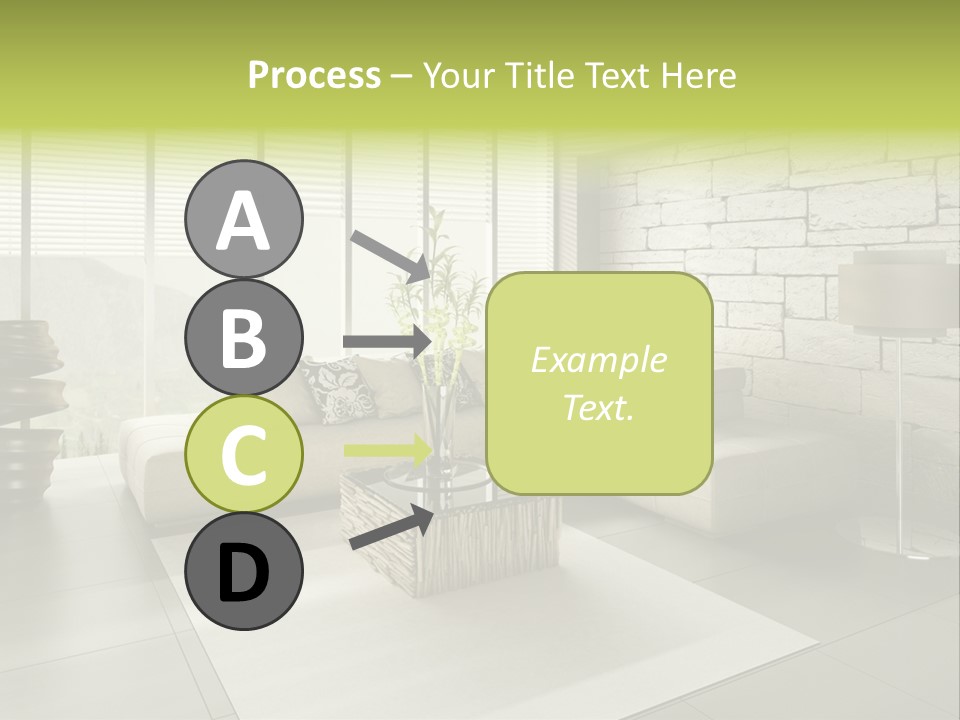 Modern Loft With Living Room PowerPoint Template