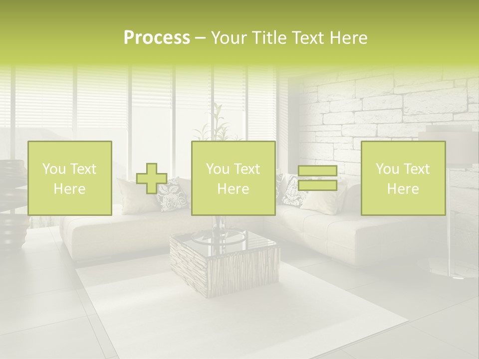 Modern Loft With Living Room PowerPoint Template