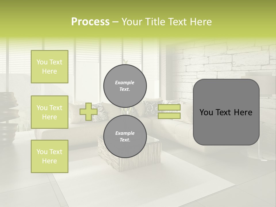 Modern Loft With Living Room PowerPoint Template