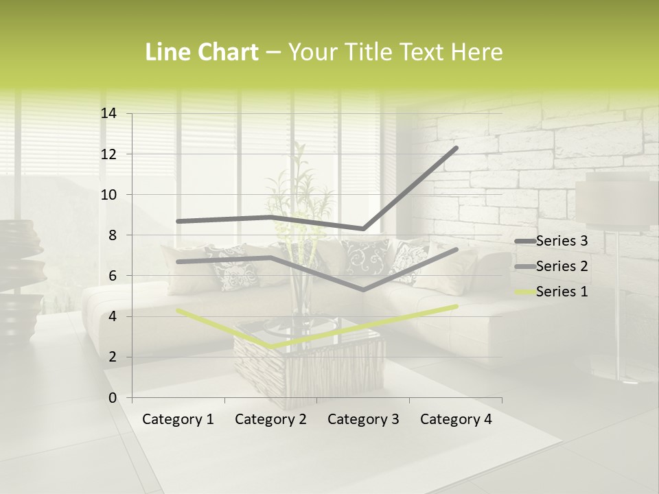 Modern Loft With Living Room PowerPoint Template