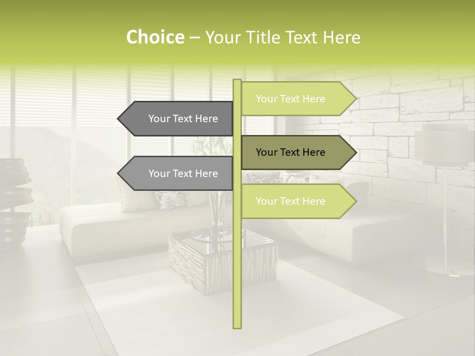 Modern Loft With Living Room PowerPoint Template