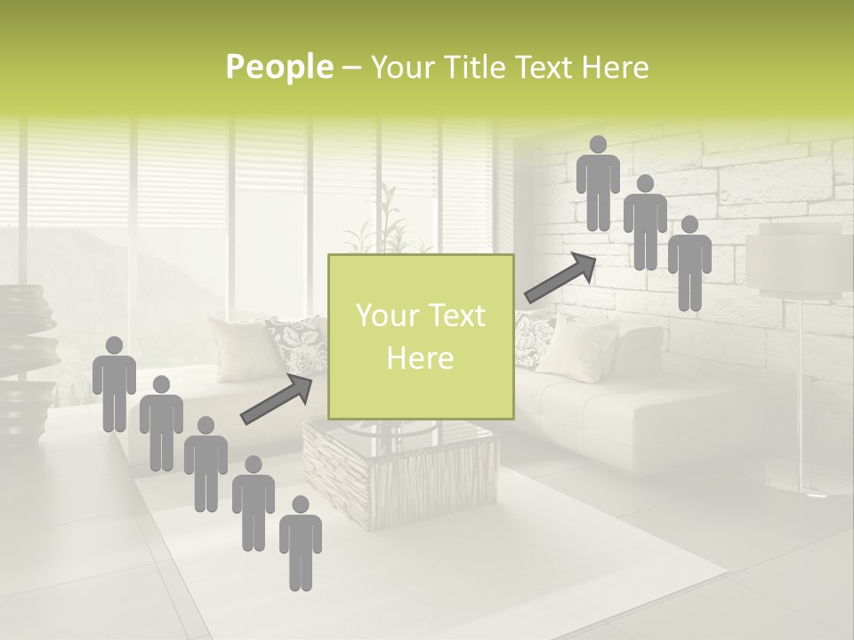 Modern Loft With Living Room PowerPoint Template