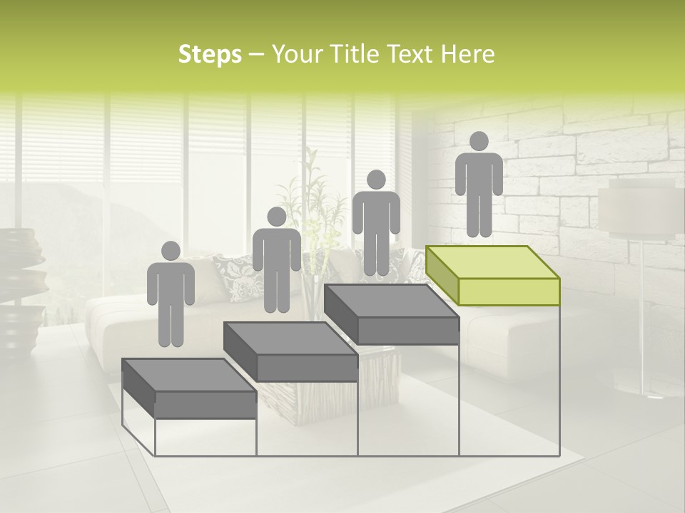 Modern Loft With Living Room PowerPoint Template