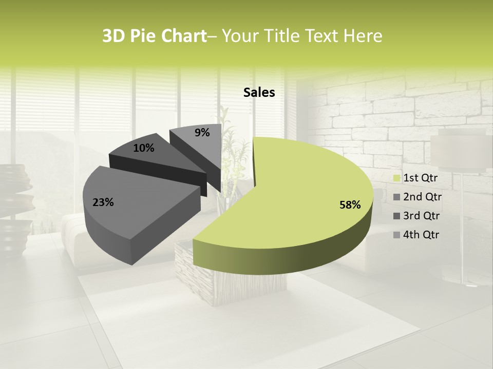 Modern Loft With Living Room PowerPoint Template