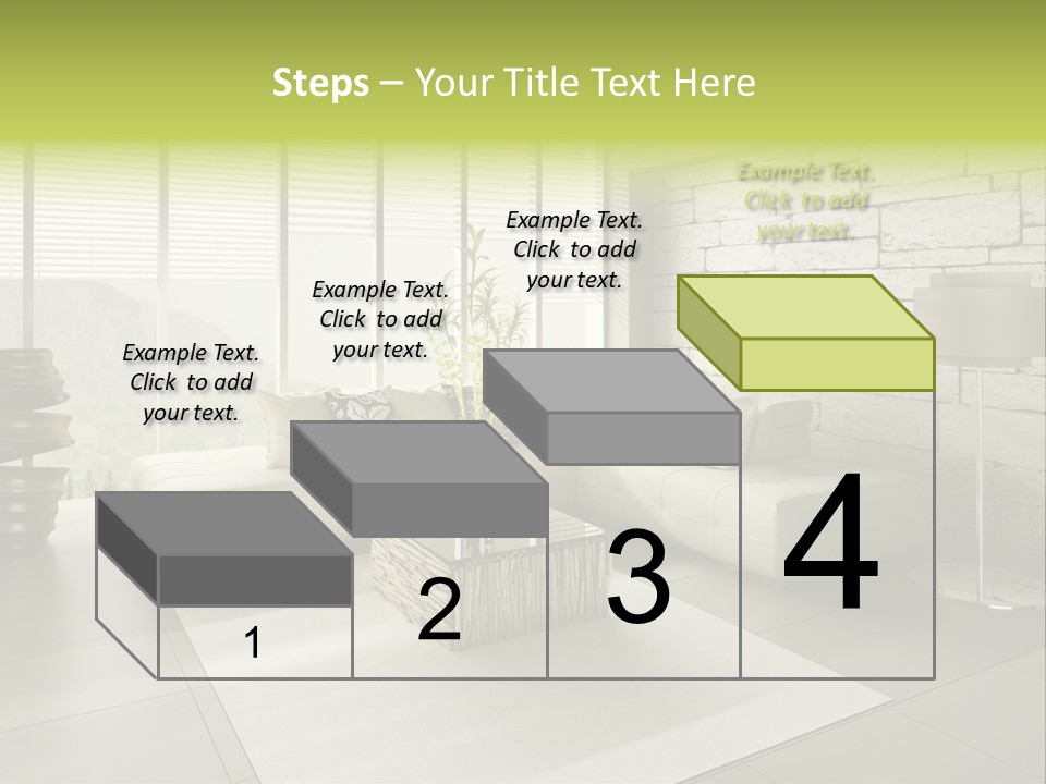 Modern Loft With Living Room PowerPoint Template