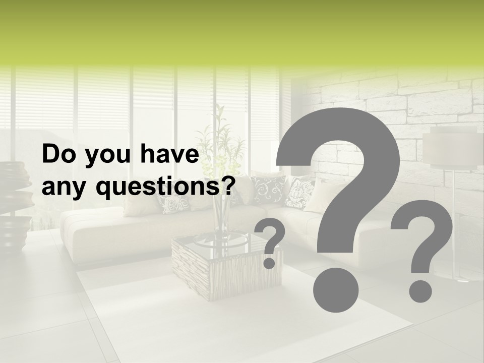 Modern Loft With Living Room PowerPoint Template