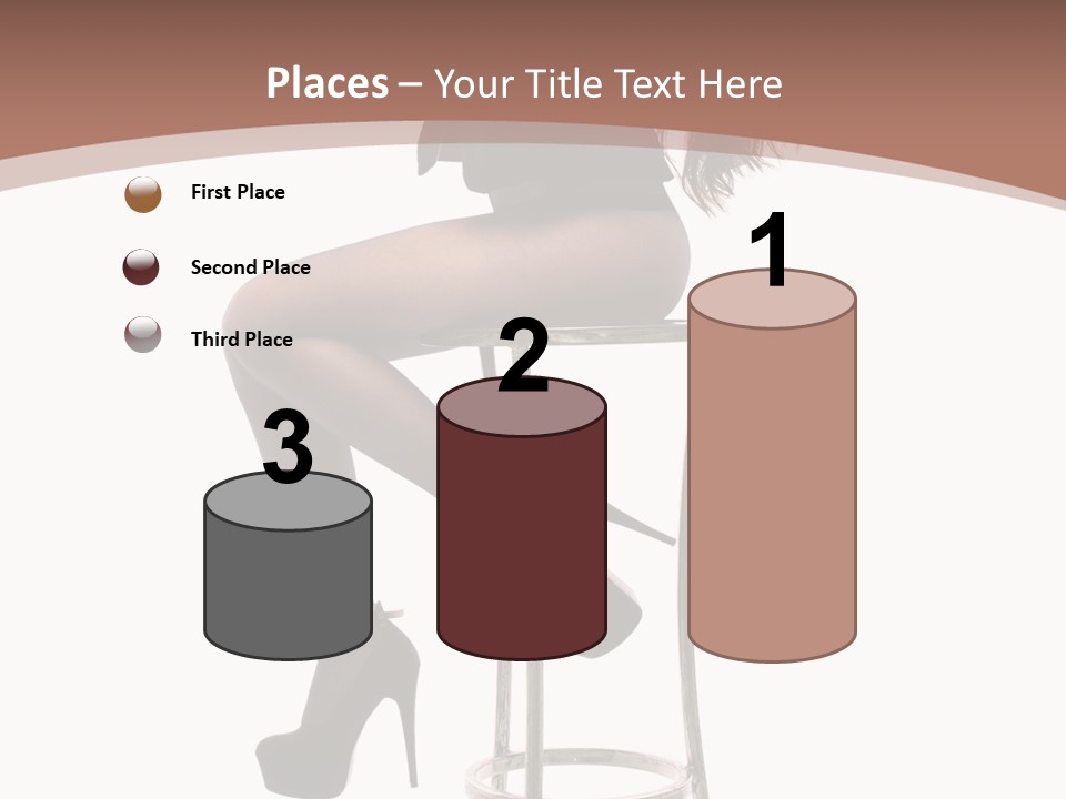 Black Dress Female Jeans PowerPoint Template