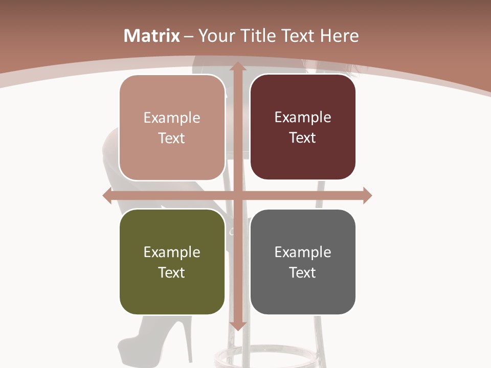 Black Dress Female Jeans PowerPoint Template