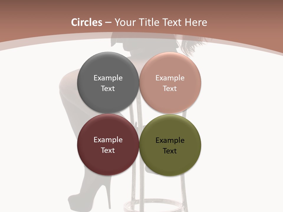 Black Dress Female Jeans PowerPoint Template