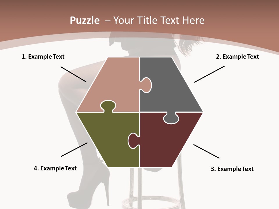 Black Dress Female Jeans PowerPoint Template