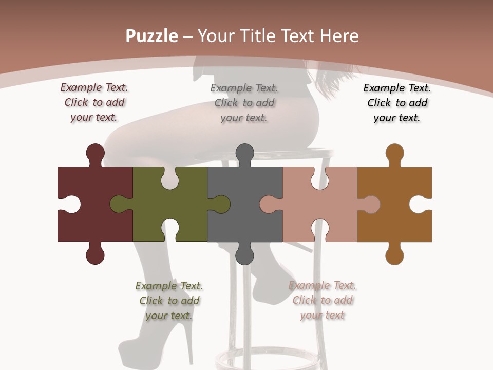 Black Dress Female Jeans PowerPoint Template