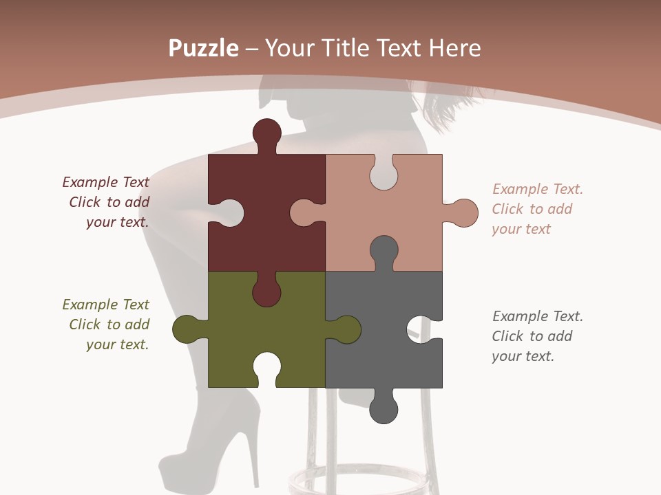 Black Dress Female Jeans PowerPoint Template