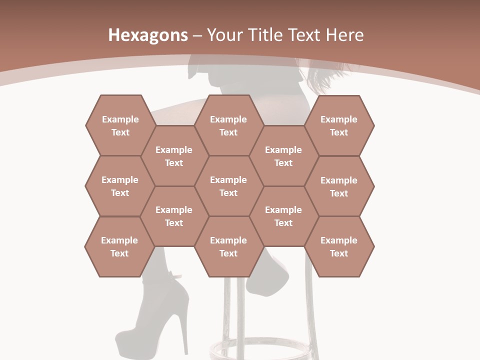 Black Dress Female Jeans PowerPoint Template