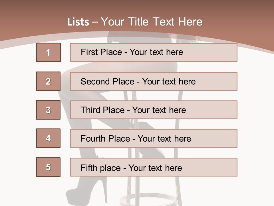 Black Dress Female Jeans PowerPoint Template