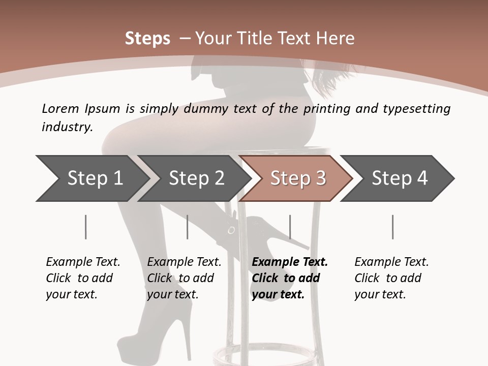 Black Dress Female Jeans PowerPoint Template