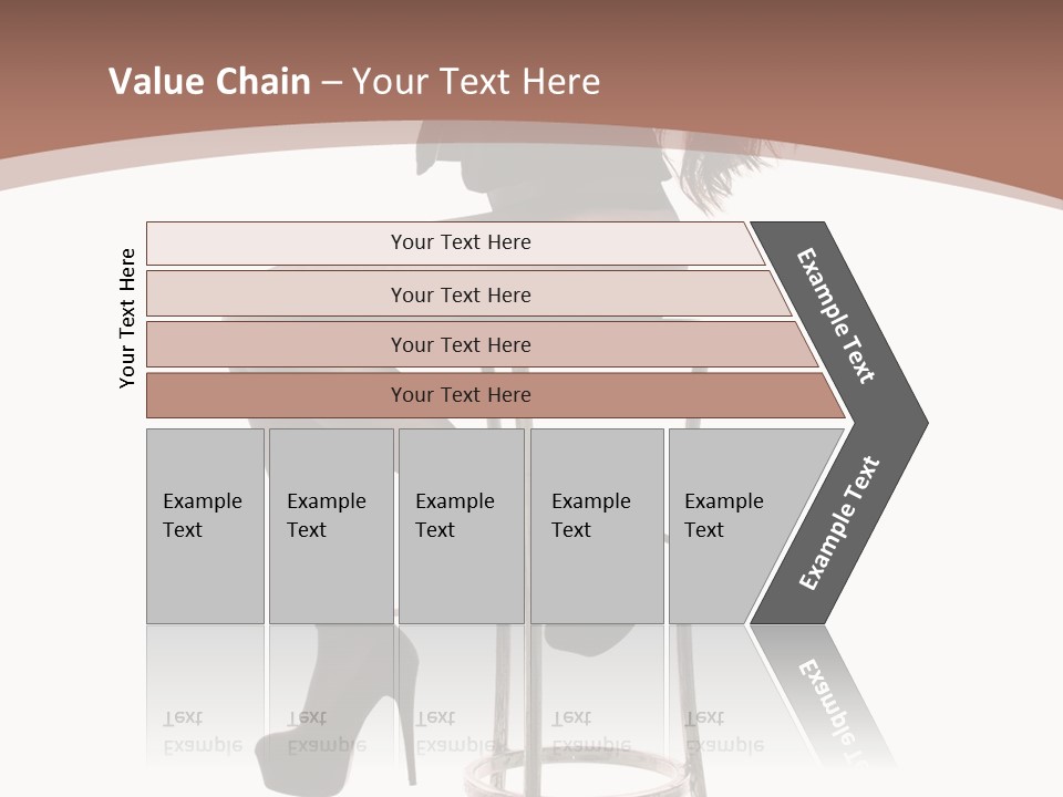 Black Dress Female Jeans PowerPoint Template