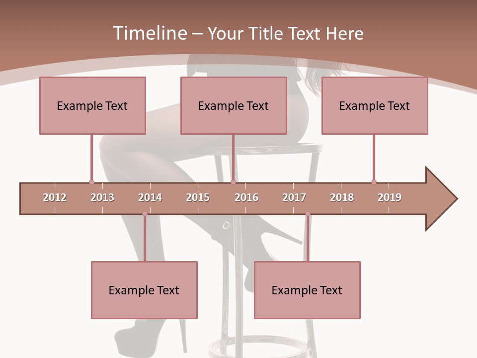 Black Dress Female Jeans PowerPoint Template