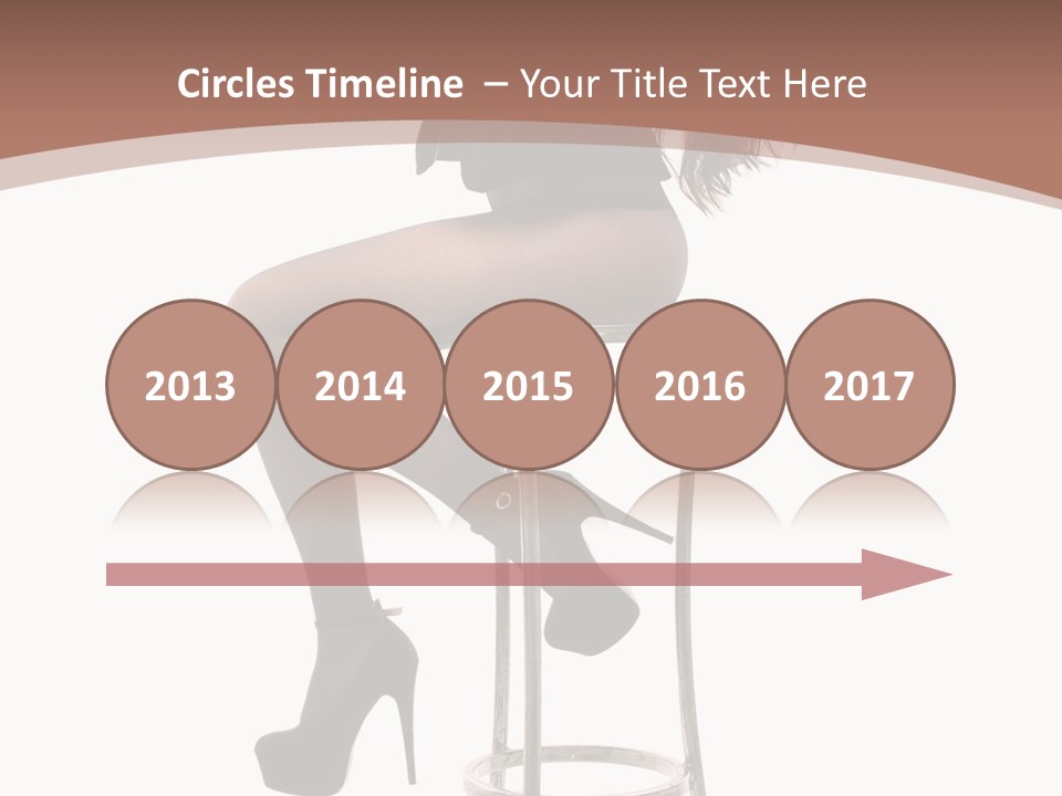 Black Dress Female Jeans PowerPoint Template