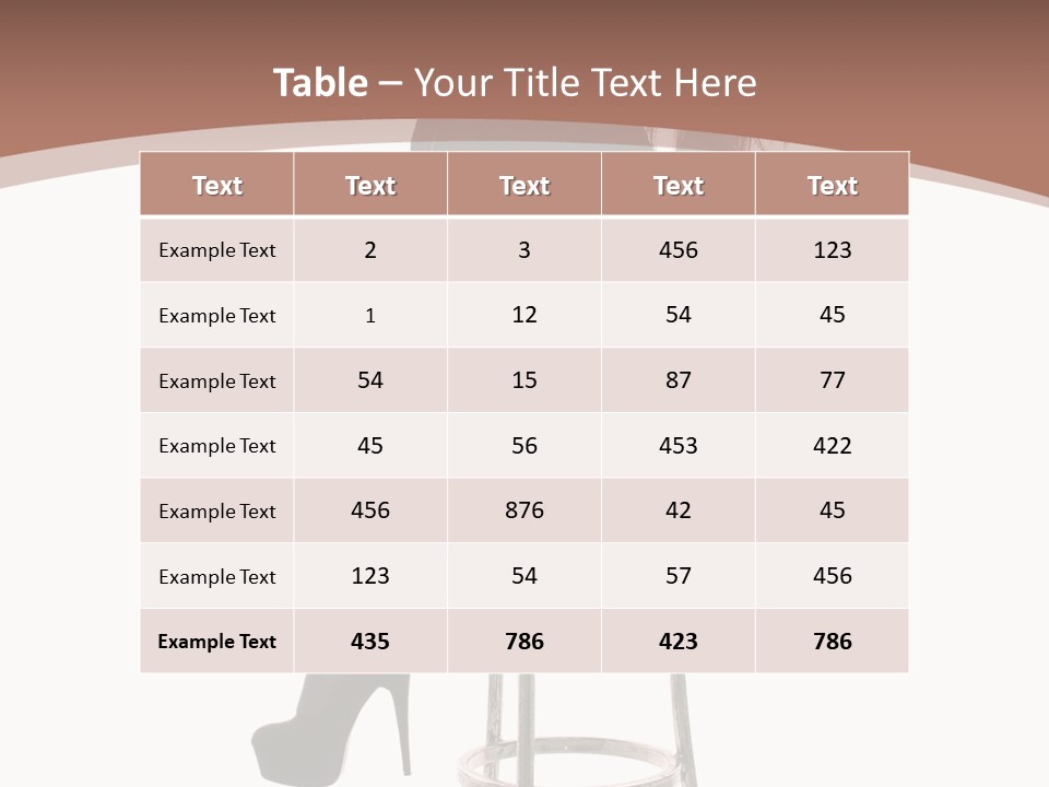 Black Dress Female Jeans PowerPoint Template