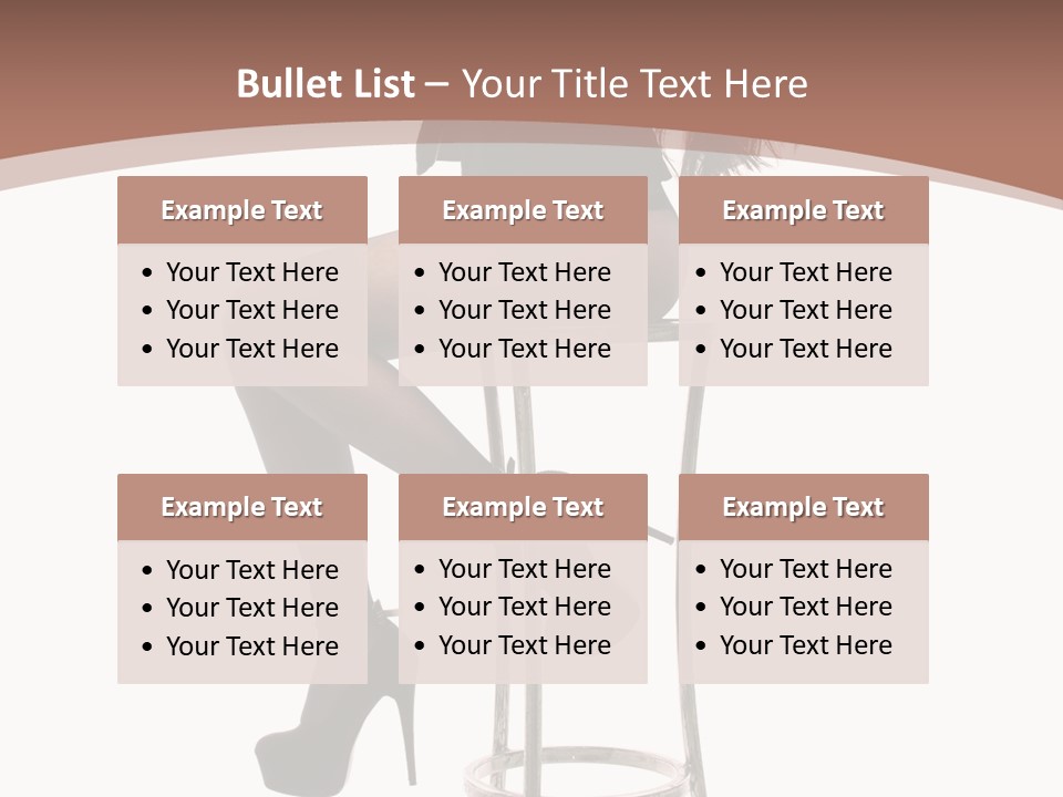 Black Dress Female Jeans PowerPoint Template