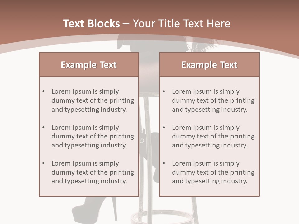 Black Dress Female Jeans PowerPoint Template