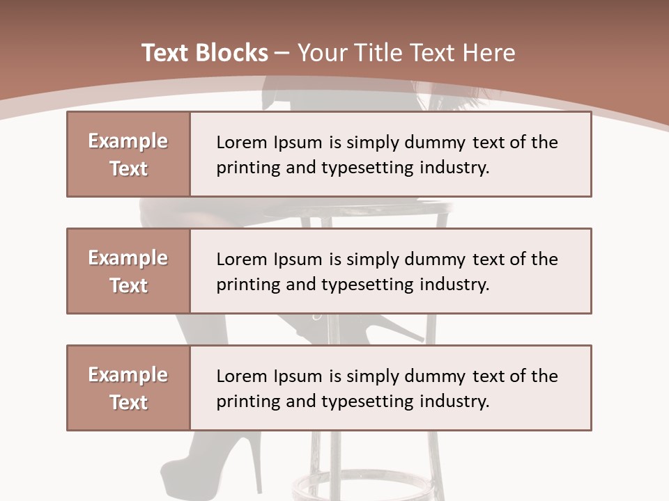 Black Dress Female Jeans PowerPoint Template