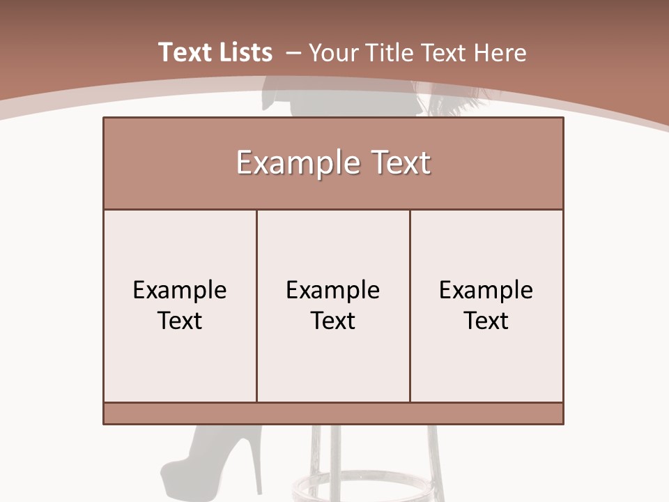 Black Dress Female Jeans PowerPoint Template