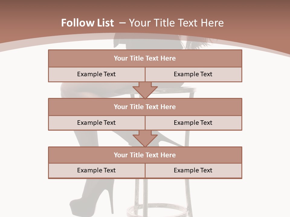 Black Dress Female Jeans PowerPoint Template