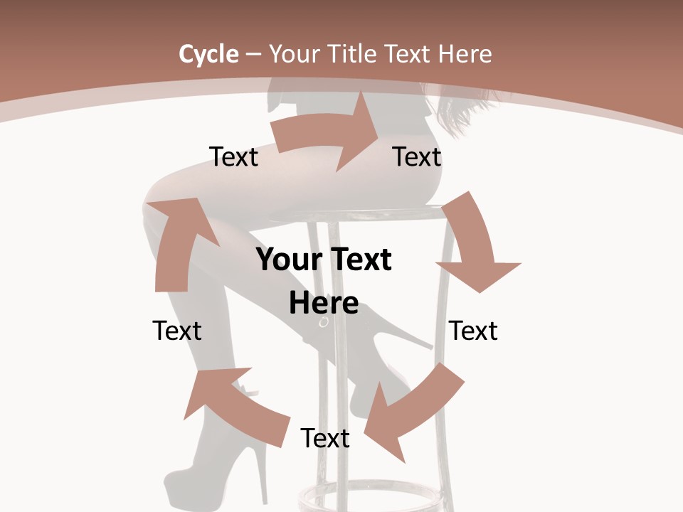 Black Dress Female Jeans PowerPoint Template