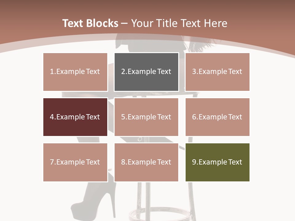 Black Dress Female Jeans PowerPoint Template