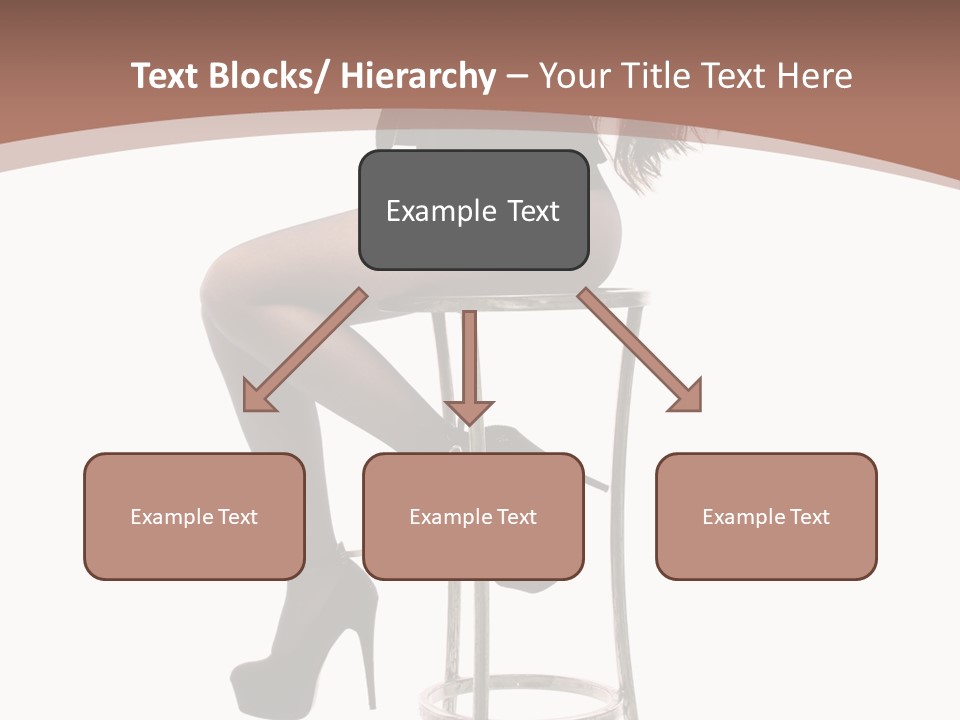 Black Dress Female Jeans PowerPoint Template