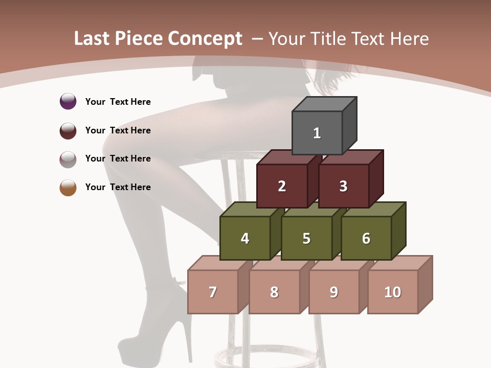 Black Dress Female Jeans PowerPoint Template