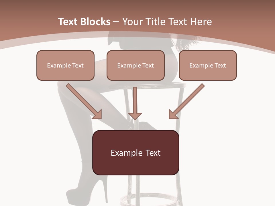 Black Dress Female Jeans PowerPoint Template