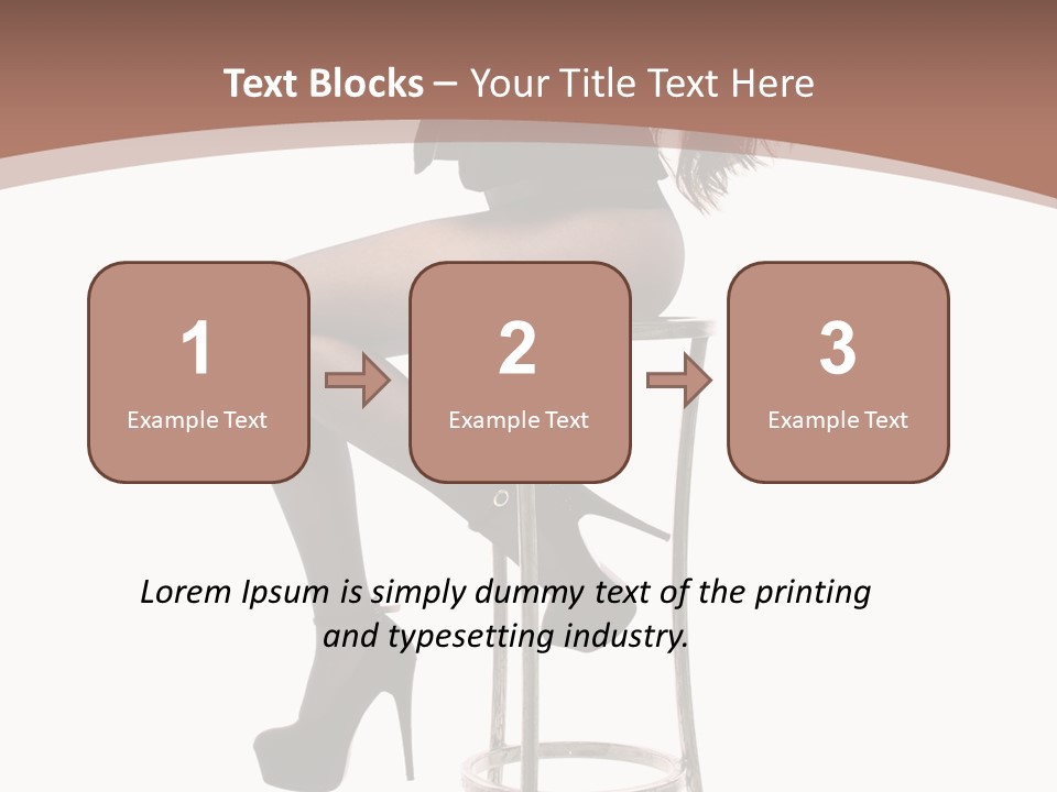 Black Dress Female Jeans PowerPoint Template